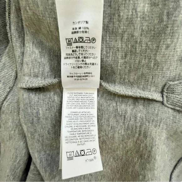 Polo Ralph Lauren Men’s XXL Gray Zip Pullover Sweater Classic-Vintage Look